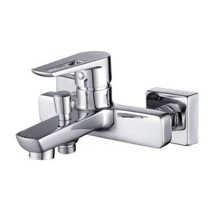 CERSANIT Vanová baterie MILLE jednopáková, nástěnná, s pevným výtokovým ramínkem, s přepínačem, CHROM S951-006 obraz