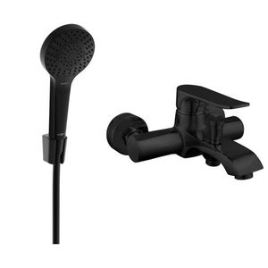 MEXEN/S Pecos R05 vanová baterie se sprchou set, černá 7273R05-70 obraz
