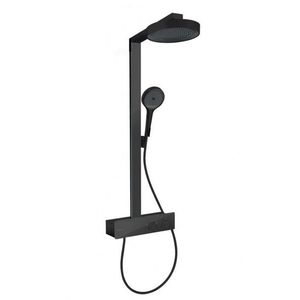 HANSGROHE Rainfinity Sprchový set s termostatem, průměr 25 cm, 3 proudy, matná černá 28742670 obraz