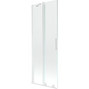 MEXEN/S Velar Dvoukřídlá posuvná vanová zástěna 70 x 150 cm, transparent, bílá 896-070-000-01-20 obraz