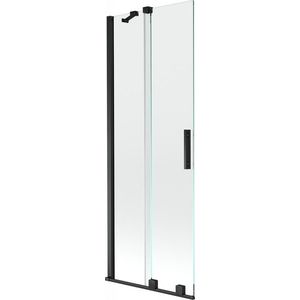MEXEN/S Velar Dvoukřídlá posuvná vanová zástěna 70 x 150 cm, transparent, černá 896-070-000-01-70 obraz