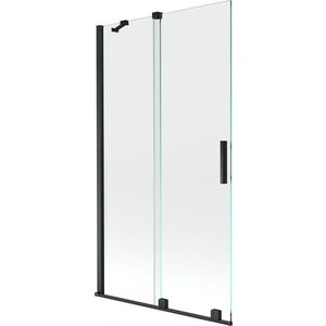 MEXEN/S Velar Dvoukřídlá posuvná vanová zástěna 100 x 150 cm, transparent, černá 896-100-000-01-70 obraz