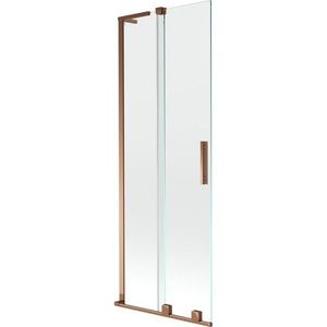 MEXEN/S Velar L dvoukřídlá posuvná vanová zástěna 70 x 150 cm, transparent, růžové zlato 896-070-003-01-60 obraz