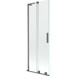 MEXEN/S Velar L dvoukřídlá posuvná vanová zástěna 70 x 150 cm, transparent, grafit metal 896-070-003-01-95 obraz