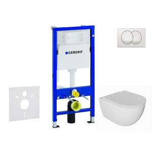 GEBERIT Duofix Set předstěnové instalace, klozetu Oudee a sedátka softclose, tlačítko Delta, bílá SANI11CA3136 obraz