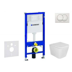 GEBERIT Duofix Set předstěnové instalace, klozetu Arkas I a sedátka softclose, tlačítko Delta, bílá SANI11CA3158 obraz