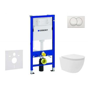 GEBERIT Duofix Set předstěnové instalace, kompaktního klozetu Oudee Vortex a sedátka softclose, tlačítko Delta, bílá SANI11CA3169 obraz