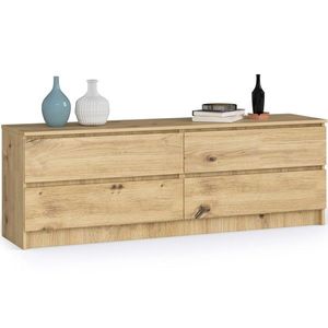 Ak furniture Komoda Kuba 160 cm 4 šuplíky dub artisan obraz