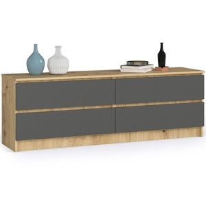 Ak furniture Komoda Rollo A 160, 4 cm dub artisan/grafitový obraz