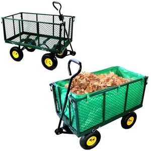 Garden Line Zahradní přepravní vozík PLANK 200 l zelený obraz
