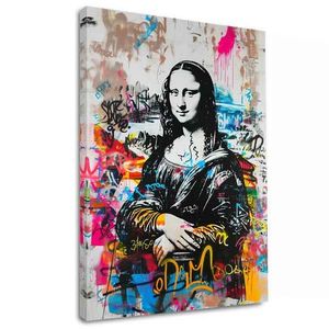 Obrázek GRAFFITI MONA na plátně | Akrylové detaily obraz