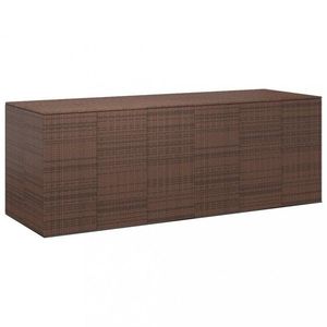 Zahradní úložný box PE ratan 291 x 100, 5 x 104 cm hnědý obraz