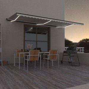 Ručně zatahovací markýza s LED světlem 450x350 cm Dekorhome obraz