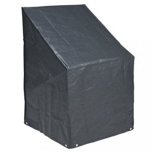 Plachta na stohovatelné židle 68 x 68 x 110 cm PE šedá Dekorhome obraz