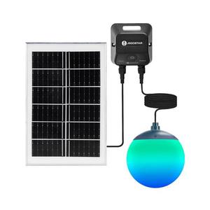 B.V. -LED RGB Solární lustr MESH 20W/3, 7V 4000 mAh 2700K-6500K IP65 pr. 15 cm obraz