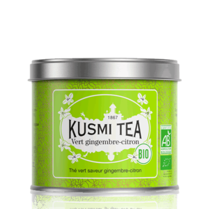Kusmi Tea Sypaný zelený čaj Green Ginger Lemon Bio, kovová dóza 100 g 21645A1070 obraz