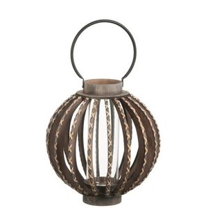 Hnědá dřevěná lucerna hurricane - Ø36*56 cm 82464 obraz