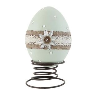 Dekorace vajíčko na pružině - 16*12*21 cm 6PR0683 obraz