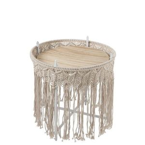 Kovový odkládací Boho stolek Macrame - Ø 43*45cm 93710 obraz