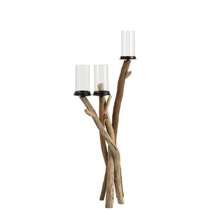 Dřevěný svícen na 3svíčky Branch - 20*11*50 cm 91354 obraz