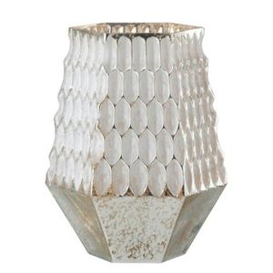 Champagne skleněný svícen na čajovou svíčku Hurricane - 17*15*22cm 95603 obraz