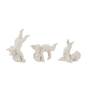 Sada 3ks cvičících bílých andělů - 7, 5*10*12cm 6201 obraz