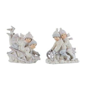 Sada 2ks dekorace děti na sáňkách - 13*7*13cm 75275 obraz