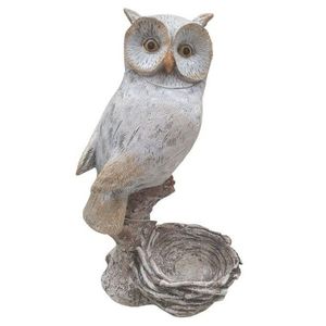 Dekorační svícen na čajovou svíčku Sova - 13*23 cm 97659 obraz