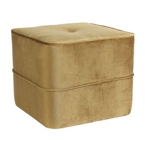 Karamelový sametový puf Kiki – 40*40*35cm 6853662 obraz
