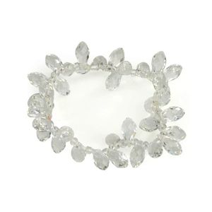 Průhledný korálkový náramek White - Ø 11 cm 23455 obraz