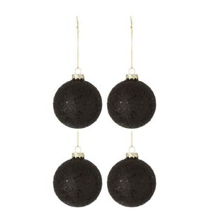 4ks černé vánoční koule Baubles stars black – Ø 10cm 6539 obraz