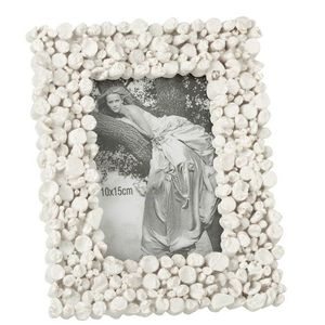 Bílý dekorativní fotorámeček s dřívky - 18*3*23 cm / 10*15cm 11472 obraz