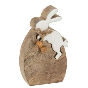 Dřevěná velikonoční dekorace Vajíčko se zajíčkem - 11*2, 5*7 cm 20920 obraz