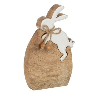Dřevěná velikonoční dekorace Vajíčko se zajíčkem - 16*2, 5*10 cm 20921 obraz