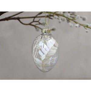Závěsné skleněné vajíčko se suchými květy uvnitř I - Ø 5*7 cm 39573-00 obraz