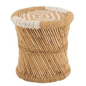 Přírodní bambusový odkládací stolek Stool Bamboo - Ø40*41cm 20731 obraz