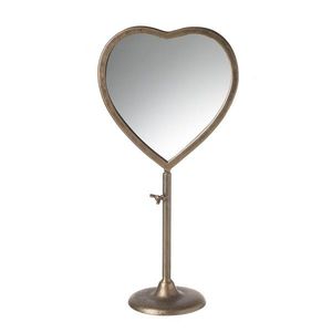 Bronzové antik kovové stolní zrcadlo Luan bronze - 20*12*53cm P832009 obraz