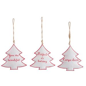 3ks závěsná kovová dekorace stromek - 12*1, 5*11cm 87488 obraz