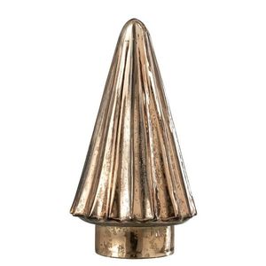Hnědý svítící skleněný stromek Tree Led - Ø 10*19cm 26750 obraz