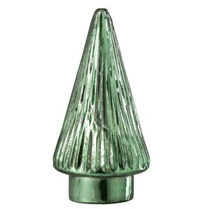 Zelený svítící skleněný stromek Tree Led - Ø 10*19cm 26763 obraz