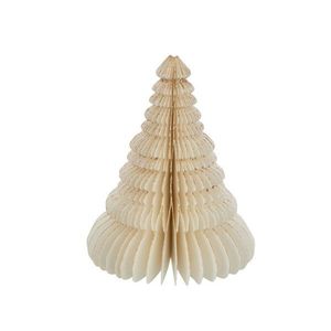 Papírová krémová skládací vánoční ozdoba stromek - Ø 10*13 cm 39563 obraz