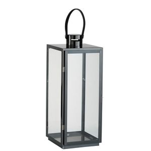 Černá kovová lucerna Recin - 22*21*65cm 85481 obraz