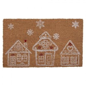 Kokosová rohožka před dveře s domečky Gingerbread Bliss - 75*45*1 cm GBBMC-2 obraz
