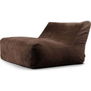Tmavě hnědý manšestrový sedací vak Sofa Lounge – SLOWDOWN obraz