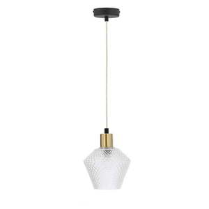 Závěsné svítidlo ve zlaté barvě se skleněným stínidlem ø 14 cm Greniko – Candellux Lighting obraz