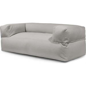 Světle šedý sedací vak z textilie bouclé Sofa MooG – SLOWDOWN obraz