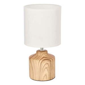 Bílá stolní lampa s textilním stínidlem (výška 28 cm) Minos – Candellux Lighting obraz
