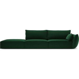 Tmavě zelená sametová pohovka pravý roh 264 cm Vanda – Mazzini Sofas obraz
