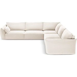 Béžová sametová rohová pohovka Vanda – Mazzini Sofas obraz