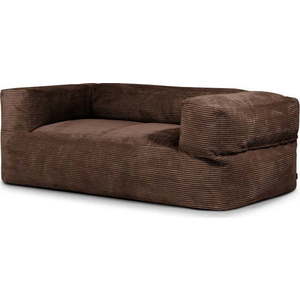 Tmavě hnědý manšestrový sedací vak Sofa MooG – SLOWDOWN obraz